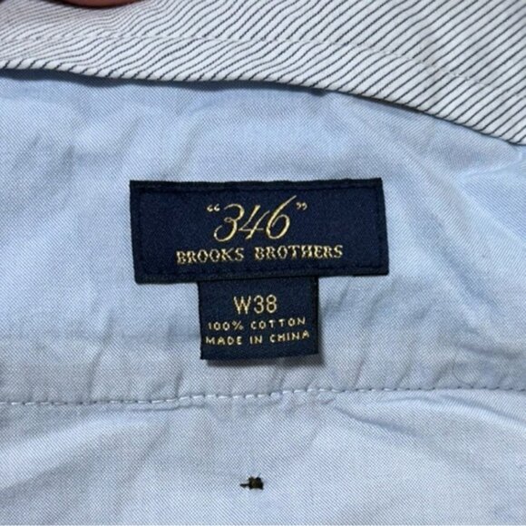 Brooks Brothers 346 Embroidered Chino Shorts Orange Surfer Preppy Coastal Sz38 - Picture 4 of 4